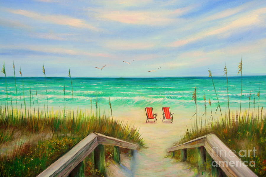 Pass-A-Grille Beach Painting by Gabriela Valencia