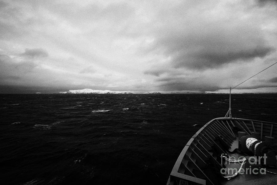 Winter Photograph - Passenger Ship Sailing Through Fjords During Winter Norway Europe by Joe Fox