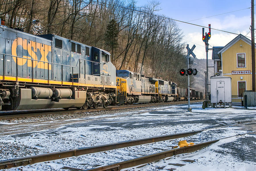 Passing CSX Trains Photograph by Mary Almond