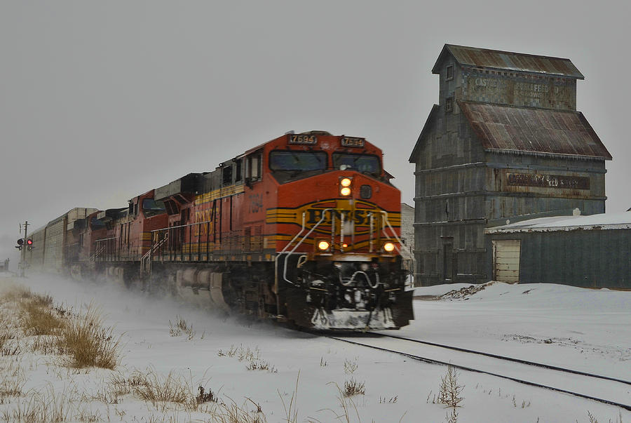 Passing the Grain Elevator Photograph by Ken Smith