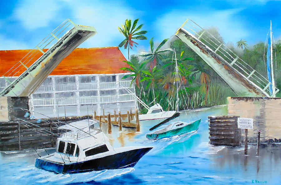 Passing Under the Bridge Painting by Kevin  Brown