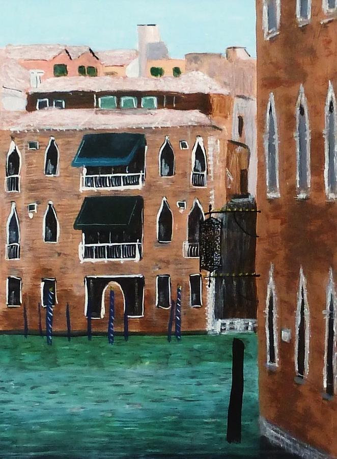 Passing View of the Grand Canal Venice Mixed Media by Nigel Radcliffe