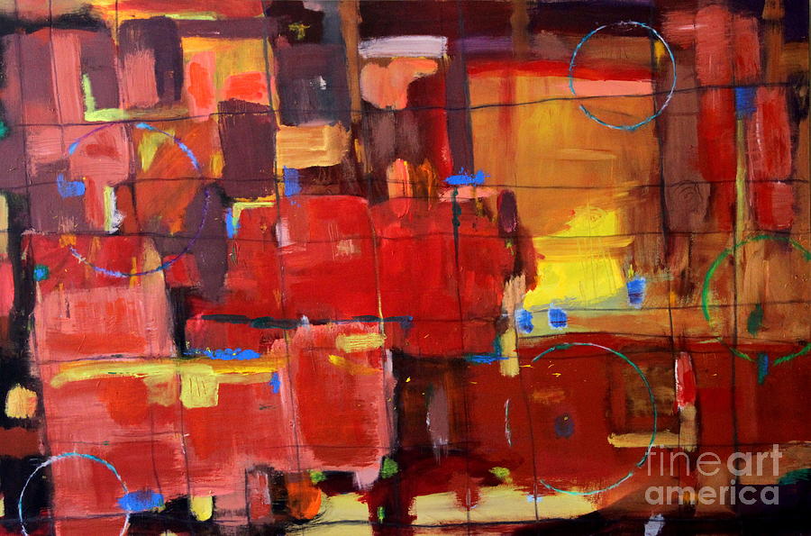 Red Abstract Painting - Passion by Kelly Athena Red Abstract Painting - Passion by Kelly Athena