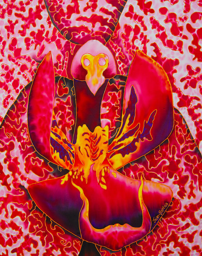 Passion Orchid Painting by Daniel Jean-Baptiste