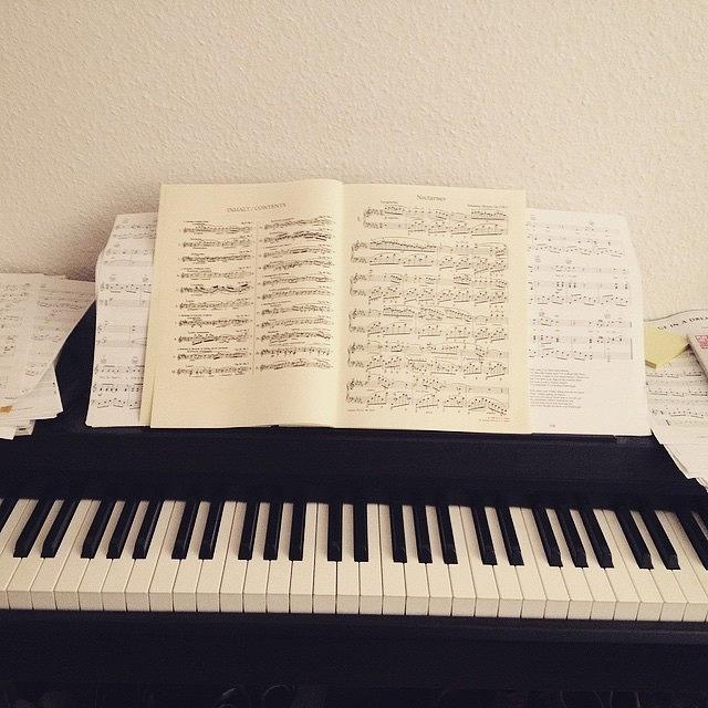 Music Photograph - #passion #piano #music #progress by Louisa Beckmann