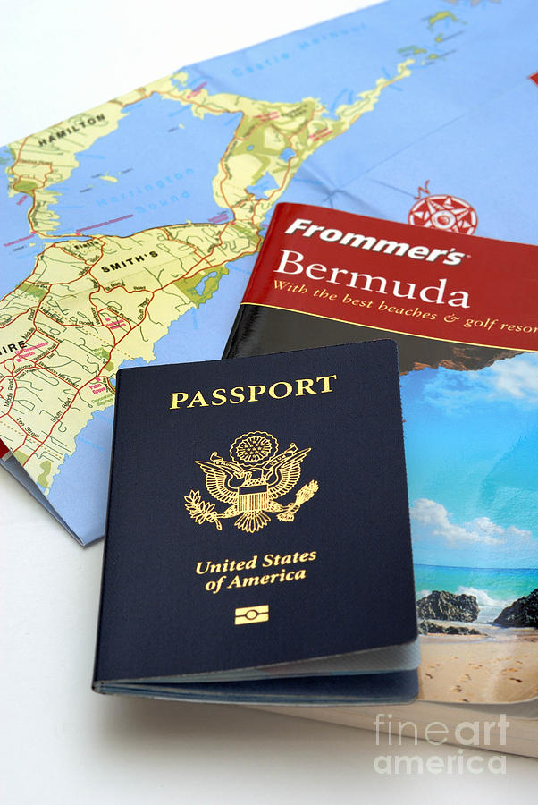 Beach Photograph - Passport Frommers Travel Guide and map by Amy Cicconi