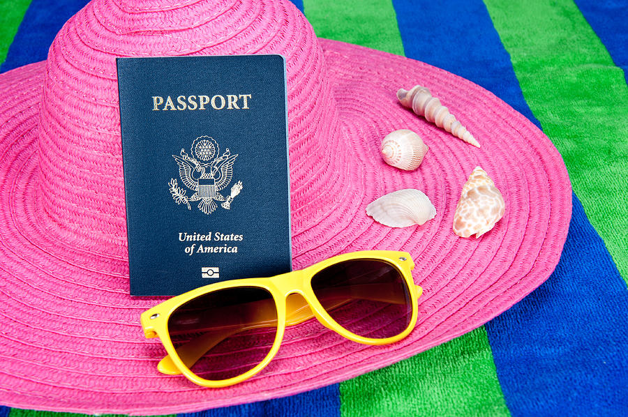 Hat Photograph - Passport on pink hat by Joe Belanger