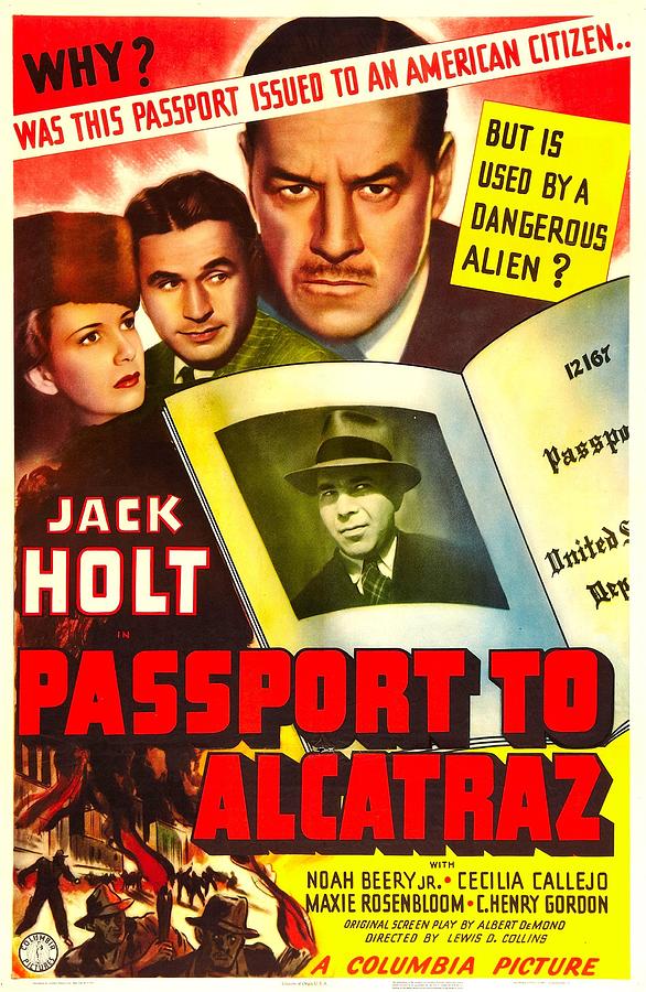 1940 Movies Photograph - Passport To Alcatraz, Us Poster by Everett