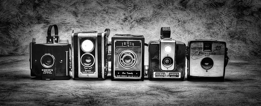 Camera Photograph - Past Cameras by Timothy Bischoff