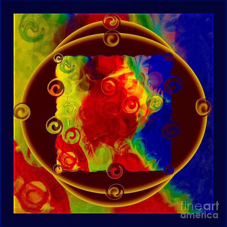 Magic Painting - Past Present and Future Abstract Healing Art by Omaste Witkowski