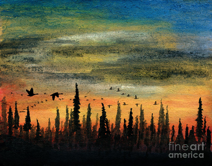 Past the Black Spruce Mixed Media by R Kyllo