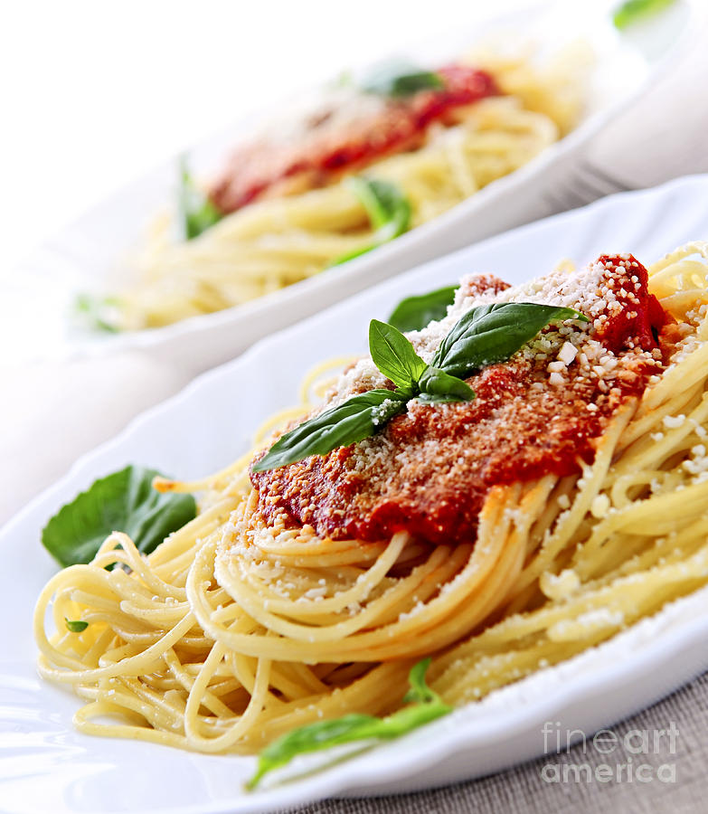Pasta And Tomato Sauce Photograph