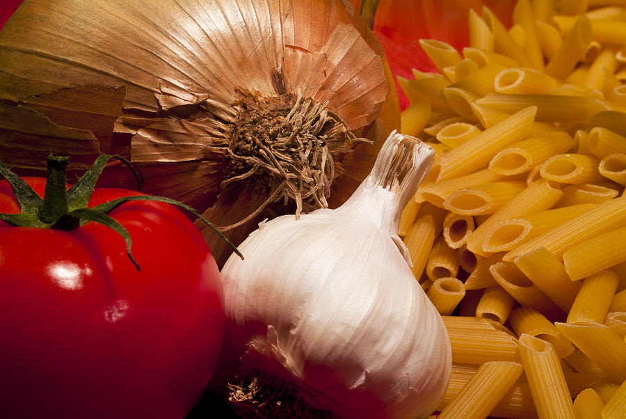 Pasta and Vegetables Photograph by Michael Dorn