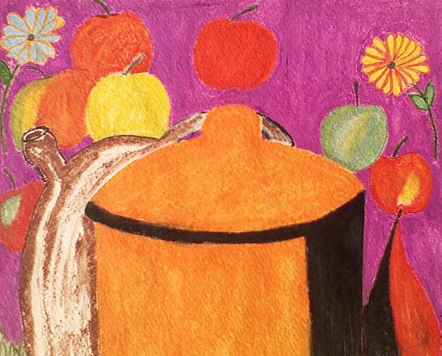 Flower Painting - Pasta Pot II by Lew Griffin