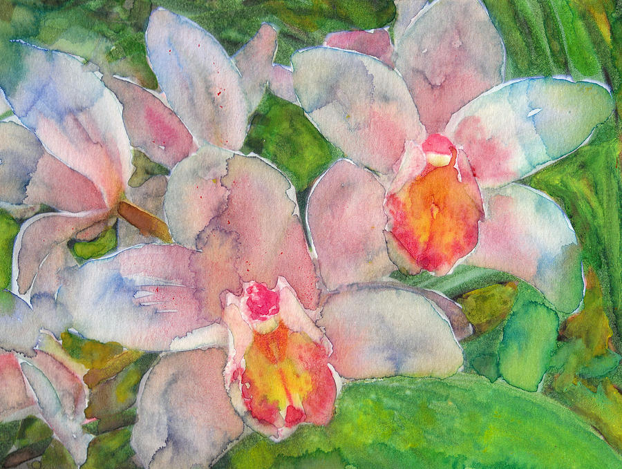 Pastel Abstract Orchid Painting by Susan Powell - Fine Art America