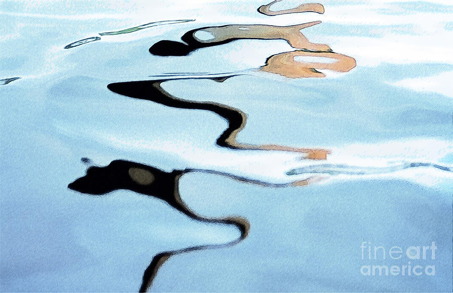 Pastel Blue Water Reflection Abstract Photograph by Heiko Koehrer-Wagner