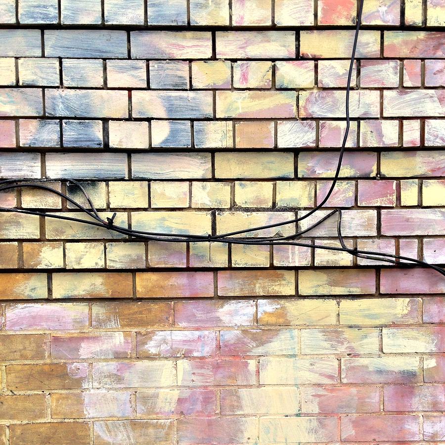 Pastel Brick Wall Photograph by Julie Gebhardt