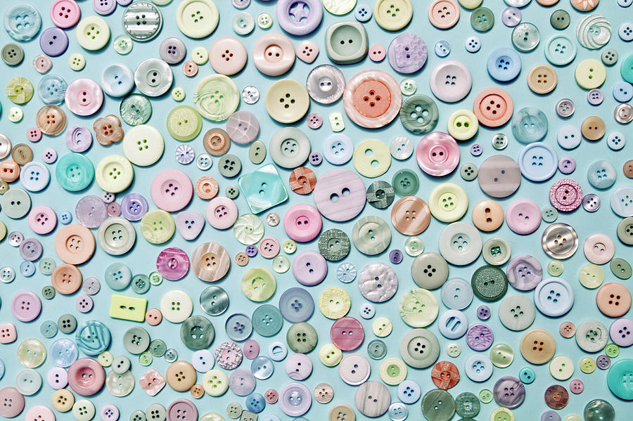 Pastel Button Collection Photograph by Image By Catherine Macbride