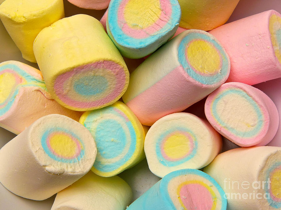 Marshmallow Photograph - Pastel Colored Marshmallows by Amy Cicconi