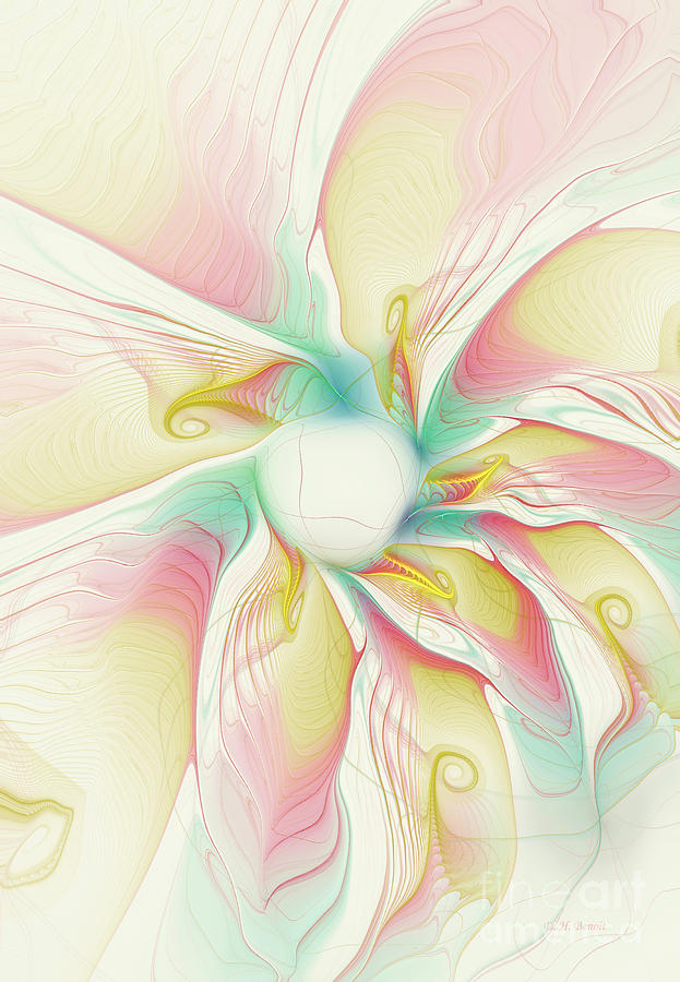 Pastel Flower Digital Art by Deborah Benoit