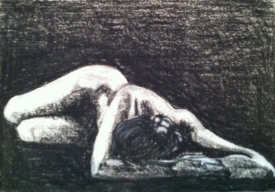 Black And White Painting - Pastel Inspired by Ruth Bernhards Perspective II by Cristel Mol-Dellepoort