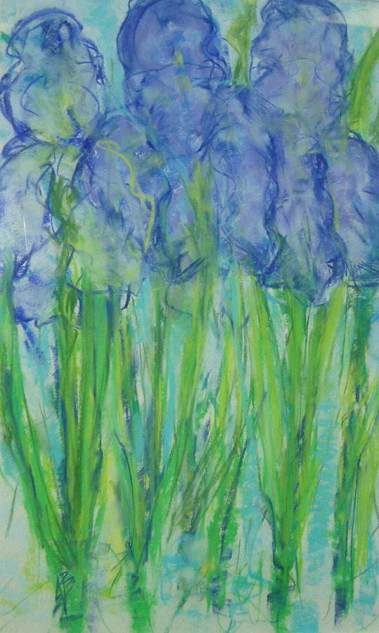 Pastel Irises Painting by Phoenix Simpson - Fine Art America