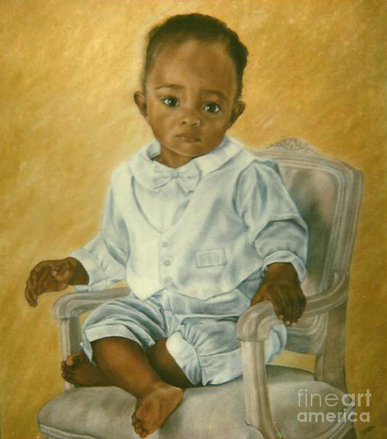 Paintings by Monica C. Stovall - Pastel Portrait No. PP21 Painting by Monica C Stovall