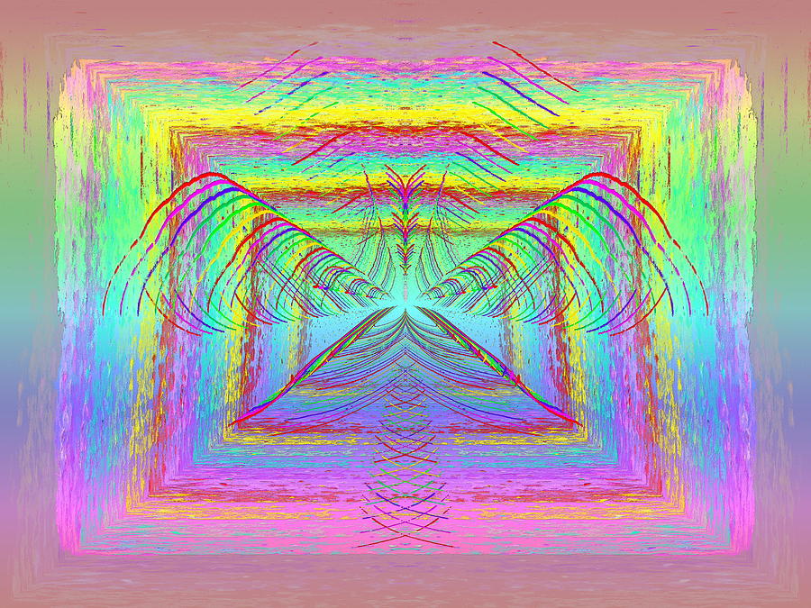 Pastel Rainbow Reverberations Digital Art by Tim Allen