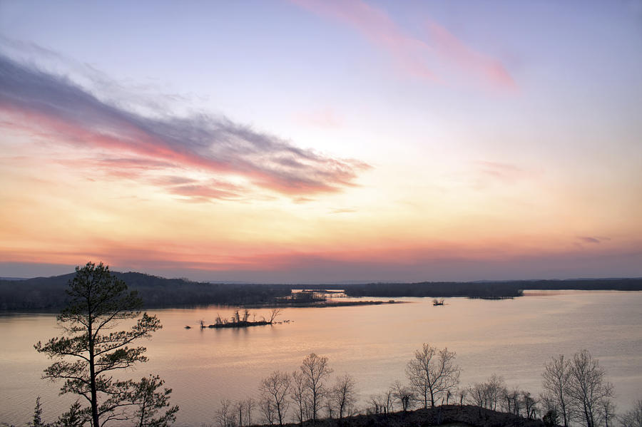 Pastel Sunset over the Arkansas River Photograph by Jason Politte