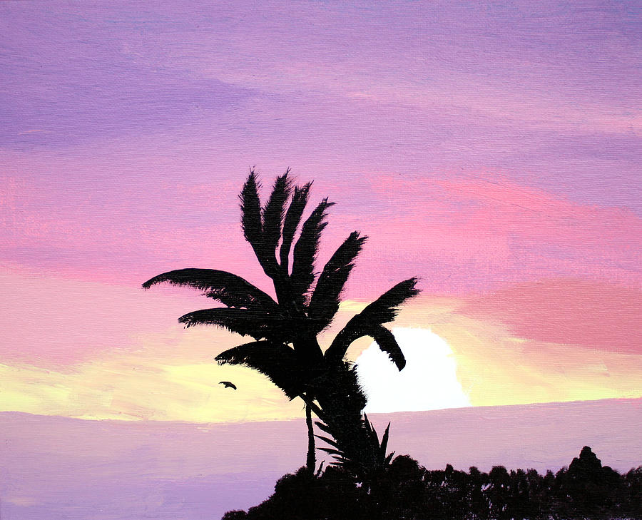 Pastels Sunset Painting Painting by Karen Nicholson