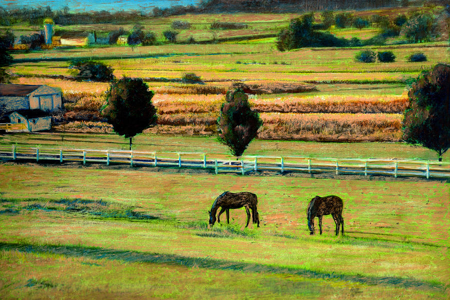 Pastoral Green Painting by Cindy McIntyre