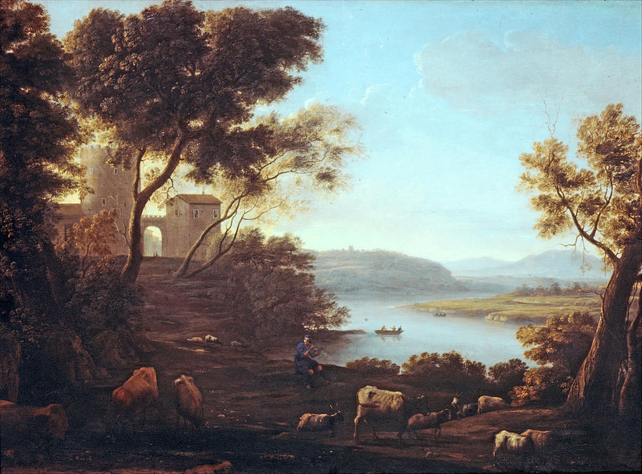 Pastoral Landscape. The Roman Campagna Painting by Claude Lorrain