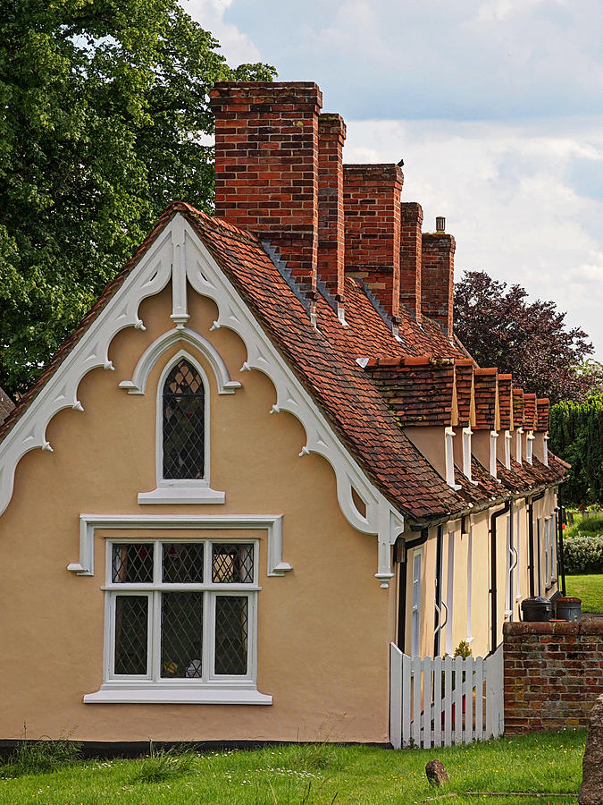 Pastoral Scene - Thaxted Almshouses Vertical Photograph by Gill Billington