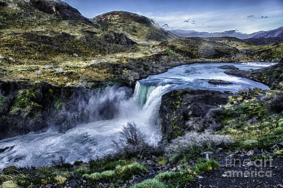Mountain Photograph - Patagonia Waterfalls by Timothy Hacker