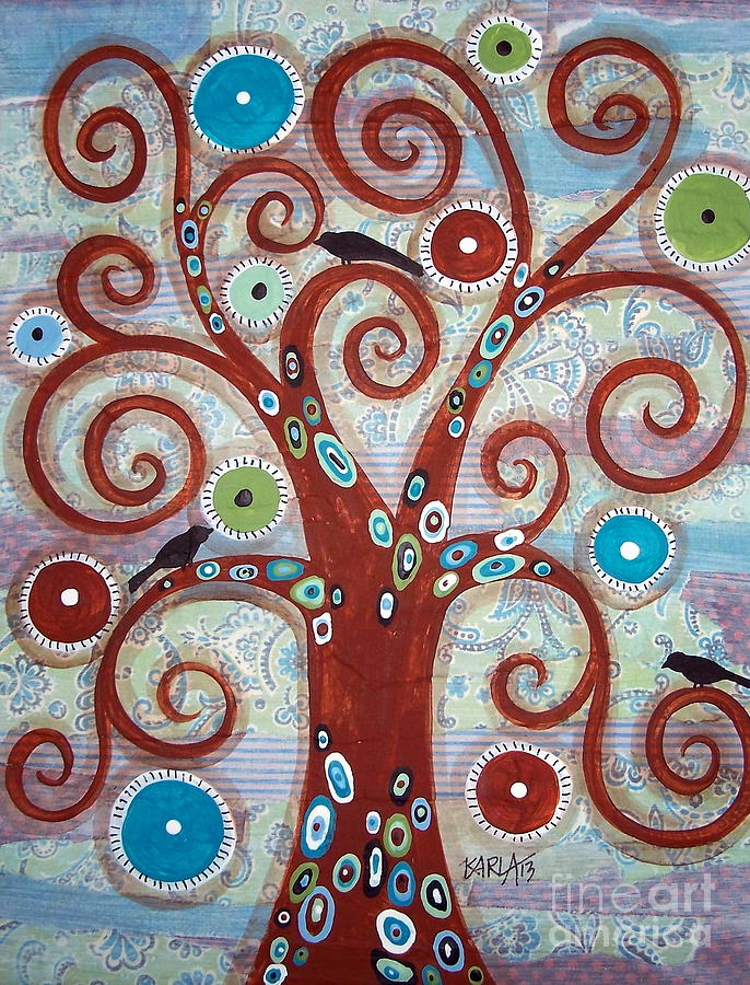 Patch Tree Painting by Karla Gerard