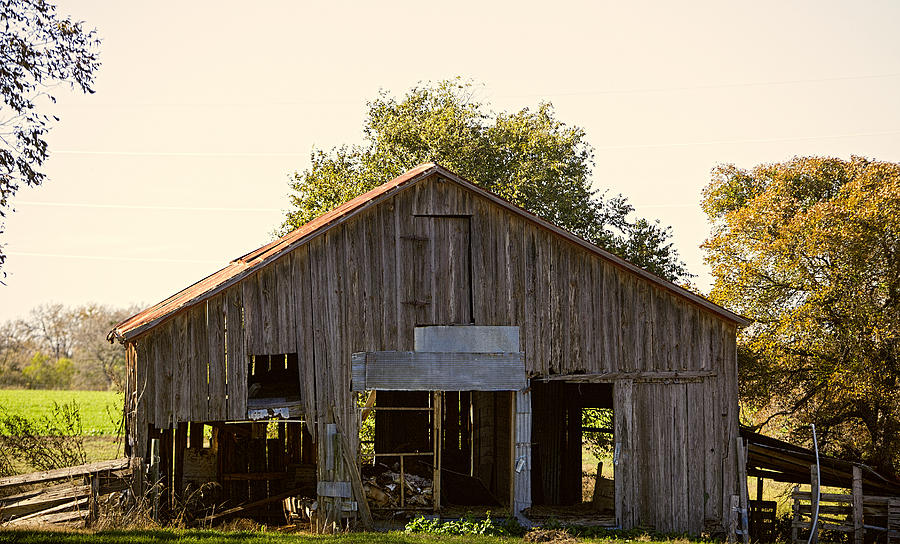 Patched Crumbling Barn Photograph by Linda Phelps
