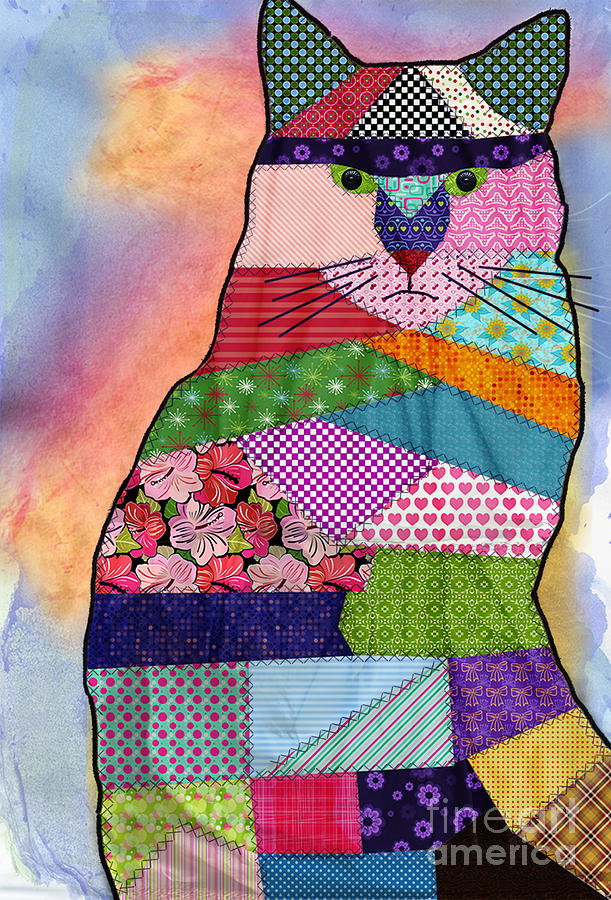 Abstract Photograph - Patchwork Kitty by Juli Scalzi