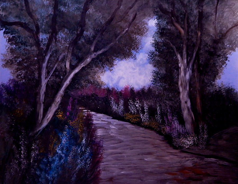 Nature Painting - Path by Anna Sandhu Ray