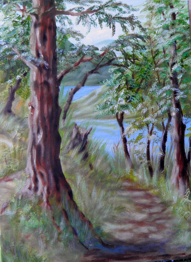 Path At The Park Painting by Ida Eriksen
