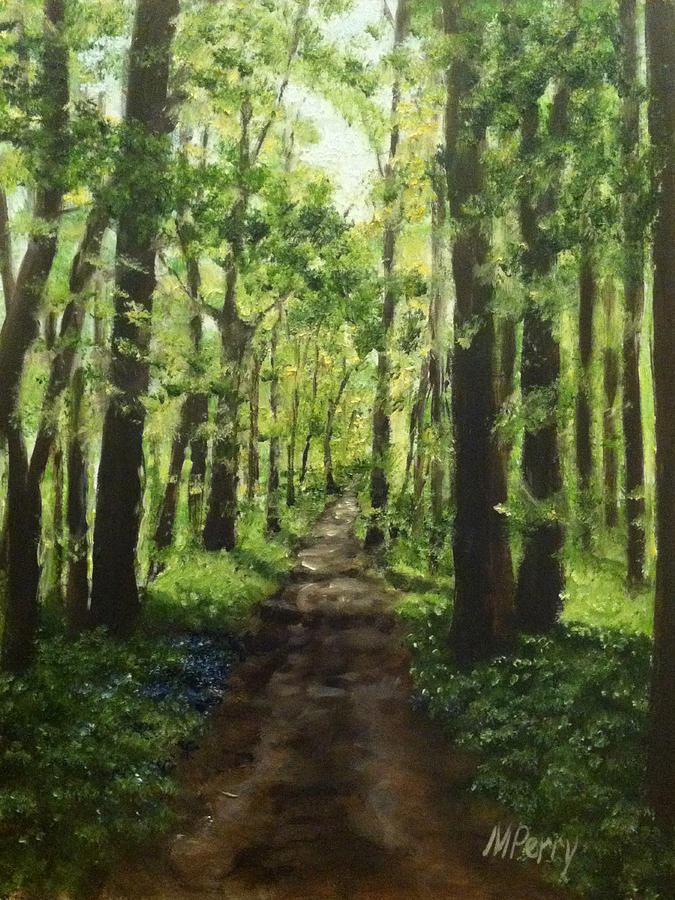 Path Behind Fonthill Painting by Margie Perry