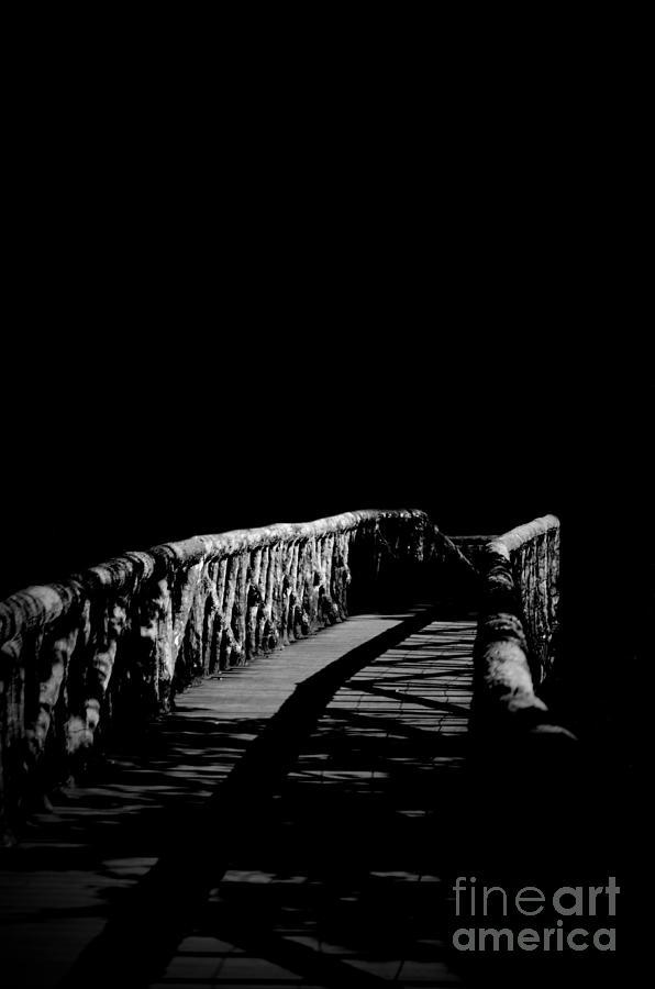 Black And White Photograph - Path In The Darkness by Michelle Meenawong