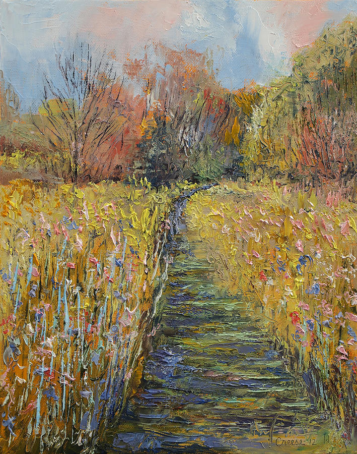 Path in the Meadow Painting by Michael Creese