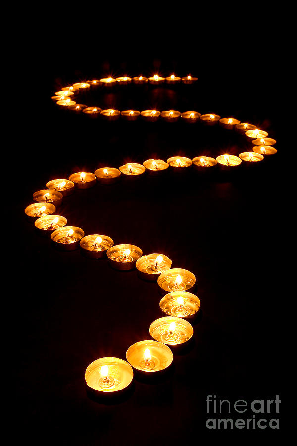 Candle Photograph - Path of Light by Olivier Le Queinec