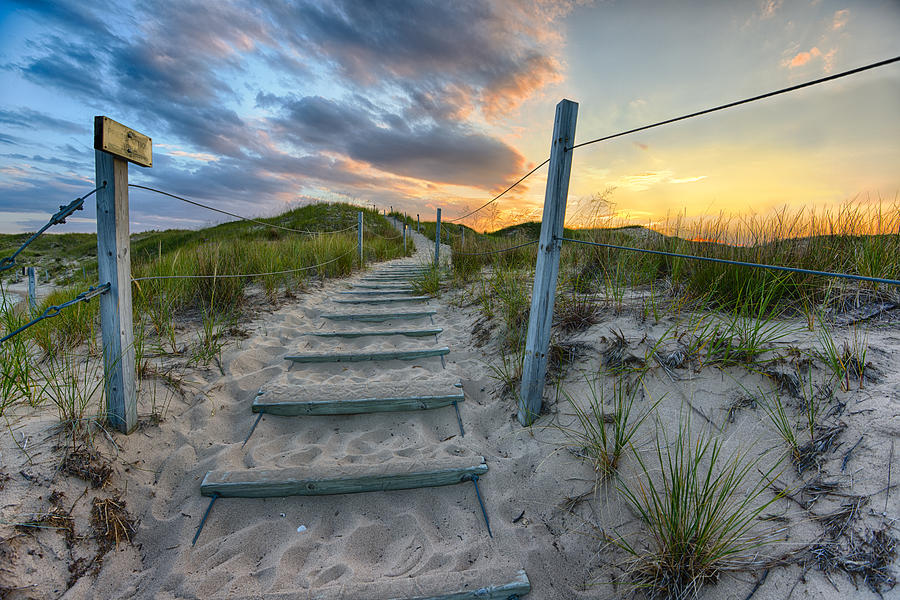 Path Over The Dunes Photograph by Sebastian Musial