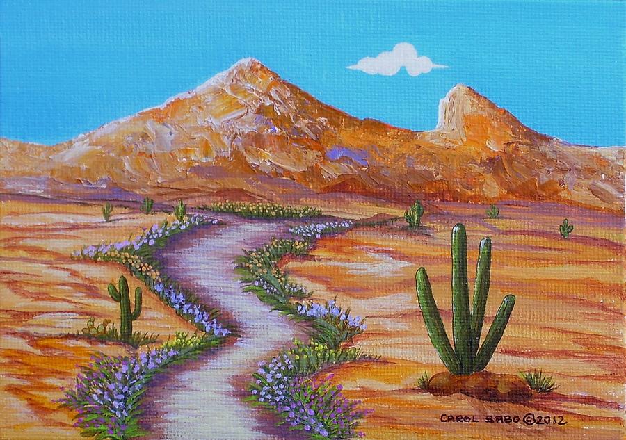 Path To Camelback Painting by Carol Sabo