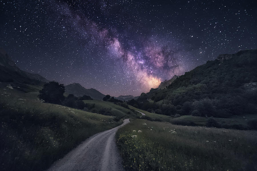 Landscape Photograph - Path To The Stars by Carlos F. Turienzo