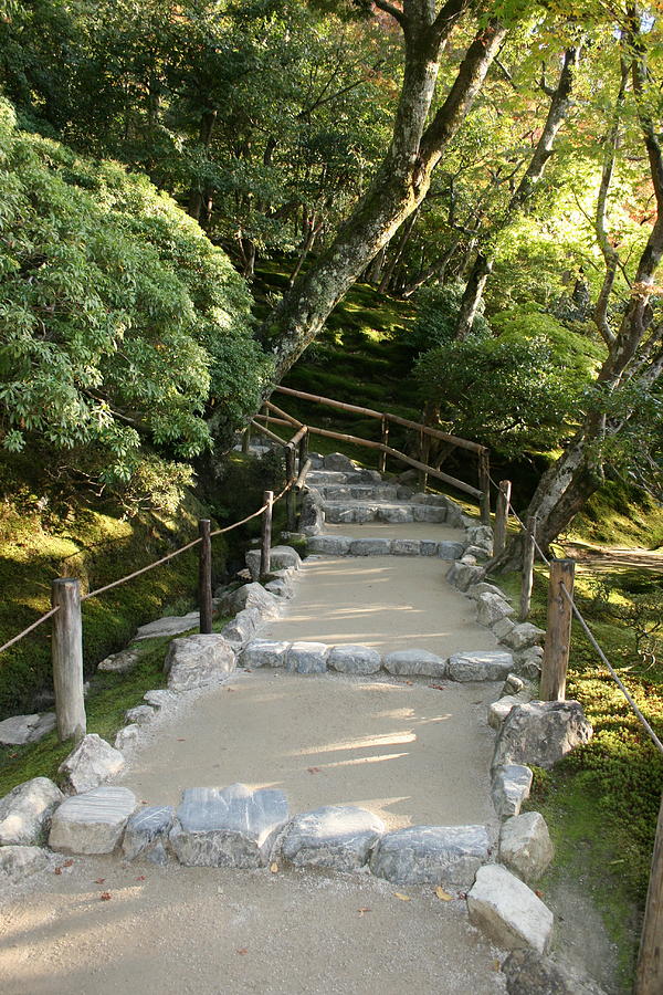 Pathway in Ginkakuji Japan Silver Pavilion Photograph by Angela Bushman