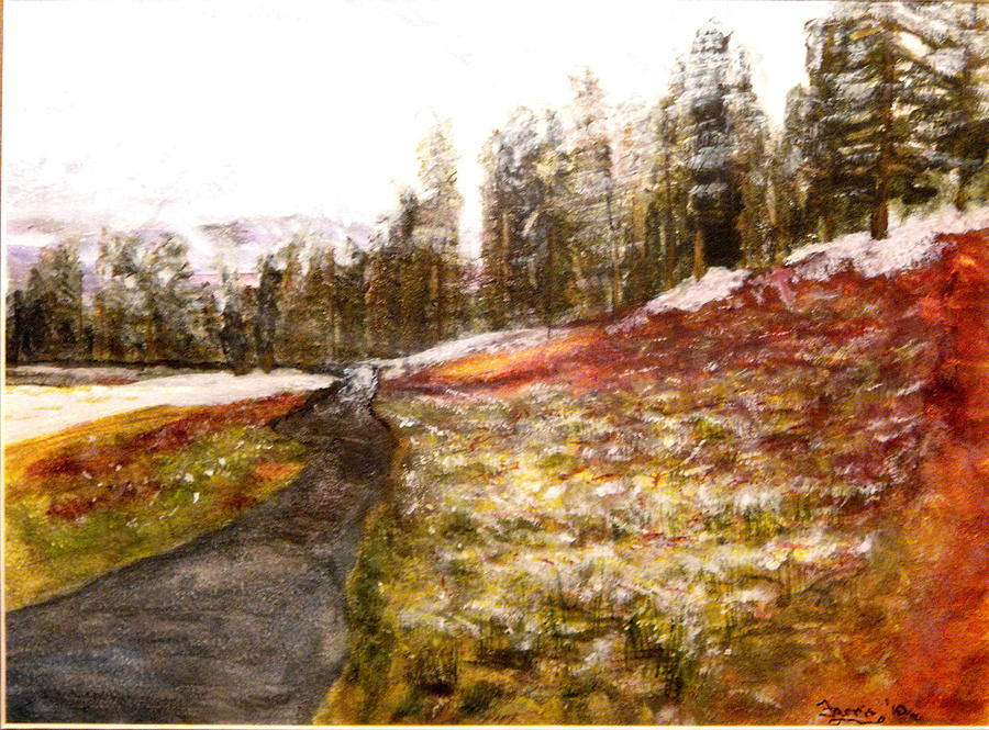 Pathway in the Tetons Painting by Larry Farris
