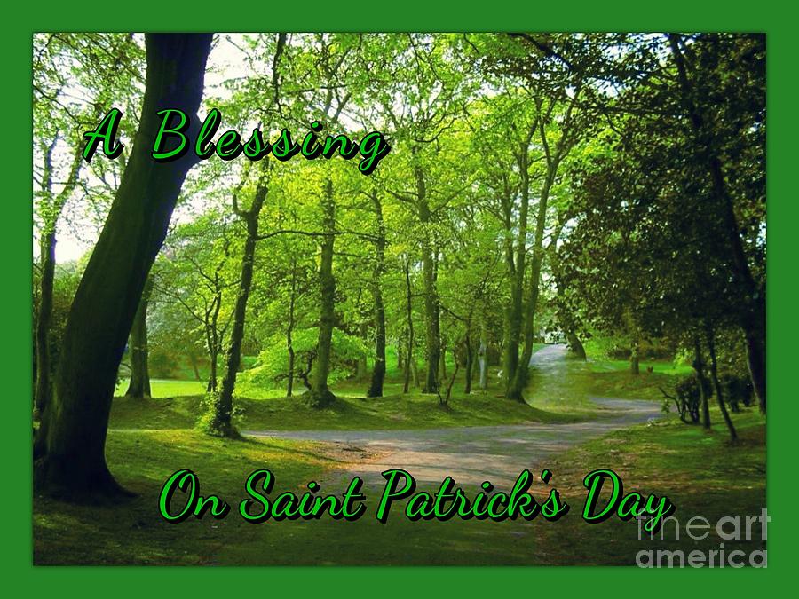 Pathway Saint Patricks Day Greeting Photograph by Joan-Violet Stretch