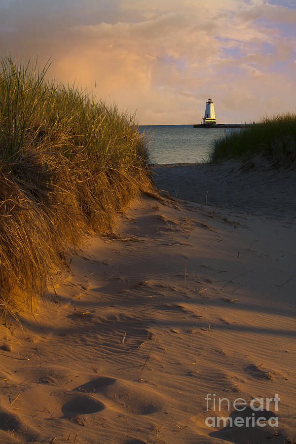 Pathway to lighthouse Photograph by Timothy Johnson